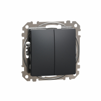 SCHNEIDER ELECTRIC - ŁĄCZNIK SCHODOWY PODWÓJNY CZARNY ANTRACYT SEDNA DESIGN - SDD114108