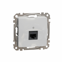 SCHNEIDER ELECTRIC - Gniazdo komputerowe RJ45 kat.5e UTP, srebrne aluminium Sedna Design - SDD113451