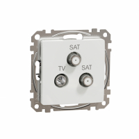 SCHNEIDER ELECTRIC - GNIAZDO ANTENOWE TV-SAT-SAT KOŃCOWE 4dB BIAŁY SEDNA DESIGN - SDD111481S