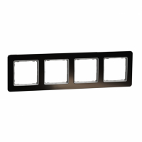 SCHNEIDER ELECTRIC - RAMKA POCZWÓRNA SZKŁO KOLOR CZARNY SEDNA ELEMENTS - SDD361804