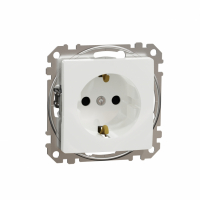 SCHNEIDER ELECTRIC - Sedna Design, Gniazdo schuko z przesłonami, białe - SDD111021