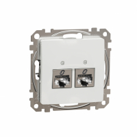 SCHNEIDER ELECTRIC - Sedna Design, Gniazdo komputerowe 2xRJ45 kat.6 STP, białe - SDD111462S