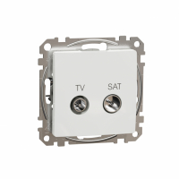 SCHNEIDER ELECTRIC - Sedna Design, Gniazdo  TV/SAT przelotowe (10dB), białe - SDD111478S