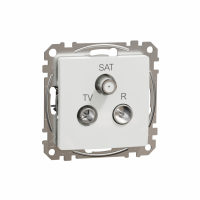 SCHNEIDER ELECTRIC - Sedna Design, Gniazdo  R/TV/SAT przelotowe (10dB), białe - SDD111488