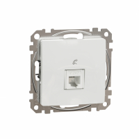 SCHNEIDER ELECTRIC - Sedna Design, Gniazdo telefoniczne RJ11, białe - SDD111491