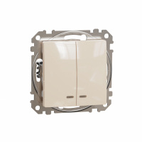 SCHNEIDER ELECTRIC - Sedna Design, Łącznik świecznikowy z podświetleniem, beżowy - SDD112105L