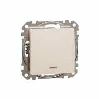 SCHNEIDER ELECTRIC - Sedna Design, Łącznik schodowy z sygnalizacją załączenia, beżowy - SDD112106N