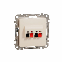 SCHNEIDER ELECTRIC - Sedna Design, Gniazdo 2x głośnikowe, beżowe - SDD112411