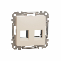 SCHNEIDER ELECTRIC - Sedna Design, Płytka centralna 2xRJ45 do wkładów 5e-6 UTP AMP, beżowy - SDD112442C
