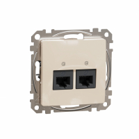 SCHNEIDER ELECTRIC - Sedna Design, Gniazdo komputerowe 2xRJ45 kat.5e UTP, beżowy - SDD112452