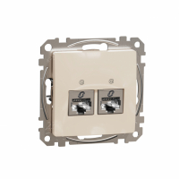 SCHNEIDER ELECTRIC - Sedna Design, Gniazdo komputerowe 2xRJ45 kat.5e STP, beżowy - SDD112452S