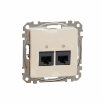 SCHNEIDER ELECTRIC - Sedna Design, Gniazdo komputerowe 2xRJ45 kat.6 UTP, beżowy - SDD112462