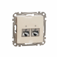 SCHNEIDER ELECTRIC - Sedna Design, Gniazdo komputerowe 2xRJ45 kat.6 STP, beżowy - SDD112462S