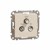 SCHNEIDER ELECTRIC - Sedna Design, Gniazdo  R/TV/SAT przelotowe (7dB), beżowy - SDD112484