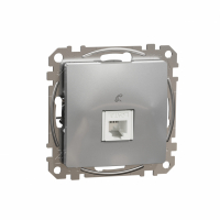 SCHNEIDER ELECTRIC - Sedna Design, Gniazdo telefoniczne RJ11, srebrne aluminium - SDD113491