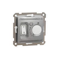 SCHNEIDER ELECTRIC - Sedna Design, Regulator temperatury z wbudowanym czujnikiem, srebrne aluminium - SDD113506