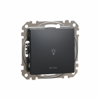 SCHNEIDER ELECTRIC - Sedna Design, Przycisk "światło" z podświetleniem, czarny antracyt - SDD114132L