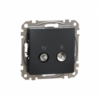 SCHNEIDER ELECTRIC - GNIAZDO ANTENOWE RTV KOŃCOWE 4DB CZARNY ANTRACYT SEDNA DESIGN - SDD114471R
