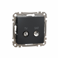 SCHNEIDER ELECTRIC - GNIAZDO ANTENOWE TV-SAT KOŃCOWE 4DB CZARNY ANTRACYT SEDNA DESIGN - SDD114471S