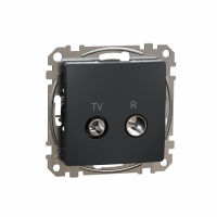 SCHNEIDER ELECTRIC - GNIAZDO ANTENOWE RTV PRZELOTOWE 7DB CZARNY ANTRACYT SEDNA DESIGN - SDD114474R