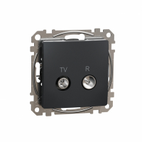 SCHNEIDER ELECTRIC - GNIAZDO ANTENOWE R-TV PRZELOTOWE 10DB CZARNY ANTRACYT SEDNA DESIGN - SDD114478R