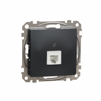 SCHNEIDER ELECTRIC - Sedna Design, Gniazdo telefoniczne RJ11, czarny antracyt - SDD114491