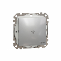 SCHNEIDER ELECTRIC - Sedna Design, Przycisk "światło" IP44, srebrne aluminium - SDD213132