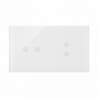 KONTAKT SIMON - Panel dotykowy S54 Touch, 2 moduły, 2 pola dotykowe poziome + 2 pola dotykowe pionowe, biała perła - DSTR223/70
