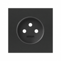 KONTAKT SIMON - Pokrywa gniazda pojedynczego; czarny mat - 10000068-238