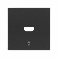 KONTAKT SIMON - Pokrywa gniazdo HDMI pojedynczego; czarny mat - 10001094-238