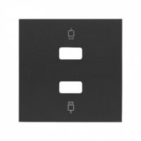 KONTAKT SIMON - Pokrywa do gniazda USB podwójnego; czarny mat - 10001090-238