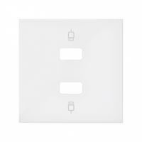 KONTAKT SIMON - Pokrywa do gniazda USB podwójnego; biały mat - 10001090-230