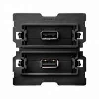 KONTAKT SIMON - Gniazdo USB podwójne, 2.0, typ A żeńskie (mechanizm), zaciski śrubowe - 10000562-039