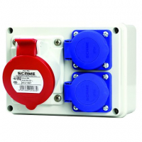 SCAME - ROZDZIELNIA BUDOWLANA 1x16A/5, 2x230V BEZ OKIENKA E-BOX - 686.122