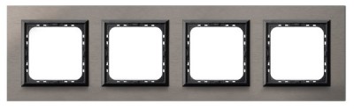 OSPEL - RAMKA POCZWÓRNA ALUMINIUM 4MM SZCZOTKOWANA SATYNA SONATA - R-4RAC/63/25