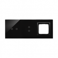 KONTAKT SIMON - PANEL DOTYKOWY S54 TOUCH, 3 MODUŁY, 2 POLA DOTYKOWE POZIOME + 2 POLA DOTYKOWE PIONOWE + 1 OTWÓR NA OSPRZĘT S54, WULKANICZNA LAWA - DSTR3230/75