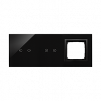 KONTAKT SIMON - PANEL DOTYKOWY S54 TOUCH, 3 MODUŁY, 2 POLA DOTYKOWE POZIOME + 2 POLA DOTYKOWE POZIOME + 1 OTWÓR NA OSPRZĘT S54, WULKANICZNA LAWA - DSTR3220/75
