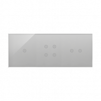 KONTAKT SIMON - PANEL DOTYKOWY S54 TOUCH, 3 MODUŁY, 1 POLE DOTYKOWE + 4 POLE DOTYKOWE + 2 POLA DOTYKOWE POZIOME, SREBRNA MGŁA - DSTR3142/71