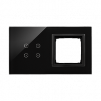 KONTAKT SIMON - PANEL DOTYKOWY S54 TOUCH, 2 MODUŁY, 4 POLA DOTYKOWE + 1 OTWÓR NA OSPRZĘT S54, WULKANICZNA LAWA - DSTR240/75