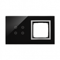 KONTAKT SIMON - PANEL DOTYKOWY S54 TOUCH, 2 MODUŁY, 4 POLA DOTYKOWE + 1 OTWÓR NA OSPRZĘT S54, KSIĘŻYCOWA LAWA - DSTR240/74
