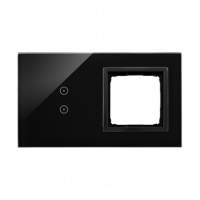 KONTAKT SIMON - PANEL DOTYKOWY S54 TOUCH, 2 MODUŁY, 2 POLA DOTYKOWE PIONOWE + 1 OTWÓR NA OSPRZĘT S54, WULKANICZNA LAWA - DSTR230/75