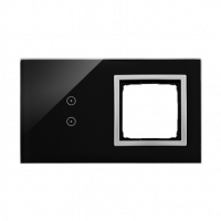 KONTAKT SIMON - PANEL DOTYKOWY S54 TOUCH, 2 MODUŁY, 2 POLA DOTYKOWE PIONOWE + 1 OTWÓR NA OSPRZĘT S54, KSIĘŻYCOWA LAWA - DSTR230/74