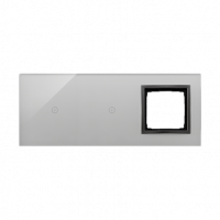 KONTAKT SIMON - PANEL DOTYKOWY S54 TOUCH, 3 MODUŁY, 1 POLE DOTYKOWE + 1 POLE DOTYKOWE, + 1 OTWÓR NA OSPRZĘT S54, BURZOWA CHMURA - DSTR3110/72