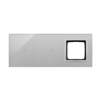 KONTAKT SIMON - PANEL DOTYKOWY S54 TOUCH, 3 MODUŁY, 1 POLE DOTYKOWE + 1 POLE DOTYKOWE, + 1 OTWÓR NA OSPRZĘT S54, SREBRNA MGŁA - DSTR3110/71