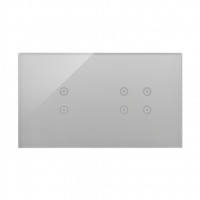 KONTAKT SIMON - PANEL DOTYKOWY S54 TOUCH, 2 MODUŁY, 2 POLA DOTYKOWE PIONOWE + 4 POLA DOTYKOWE, SREBRNA MGŁA - DSTR234/71