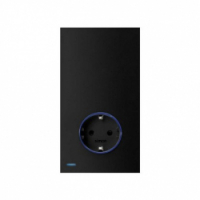 KONTAKT SIMON - Gniazdo schuko / centralka Hub Pro iO.  ! Wersja tylko monoblock, Mocowany do pojedynczej puszki o głębokości min. 60 mm.; czarny mat - 10032108-238