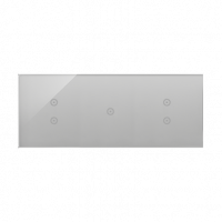 KONTAKT SIMON - PANEL DOTYKOWY S54 TOUCH, 3 MODUŁY, 2 POLA DOTYKOWE PIONOWE +1 POLE DOTYKOWE + 2 POLA DOTYKOWE PIONOWE, SREBRNA MGŁA - DSTR3313/71
