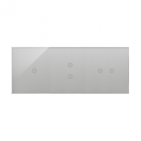KONTAKT SIMON - PANEL DOTYKOWY S54 TOUCH, 3 MODUŁY, 1 POLE DOTYKOWE + 2 POLA DOTYKOWE PIONOWE + 2 POLA DOTYKOWE POZIOME, SREBRNA MGŁA - DSTR3132/71