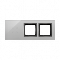 KONTAKT SIMON - PANEL DOTYKOWY S54 TOUCH, 3 MODUŁY, 4 POLA DOTYKOWE + 2 OTWORY NA OSPRZĘTY S54, BURZOWA CHMURA - DSTR3400/72