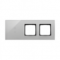 KONTAKT SIMON - PANEL DOTYKOWY S54 TOUCH, 3 MODUŁY, 2 POLA DOTYKOWE PIONOWE + 2 OTWORY NA OSPRZĘTY S54, SREBRNA MGŁA - DSTR3300/71
